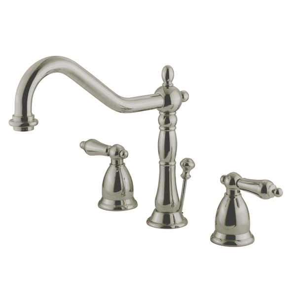 Widespread Bathroom Faucet, Brushed Nickel